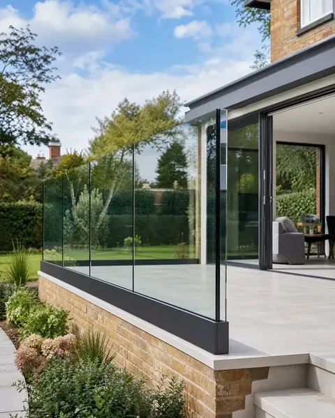 Frameless glass terrace product showcase