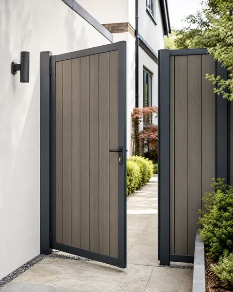 Composite privacy side gate product showcase