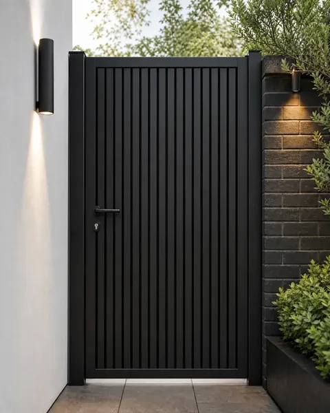 Aluminium slat side gate product showcase