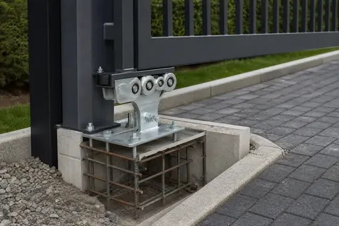 Cantilever sliding gates materials and installation detail