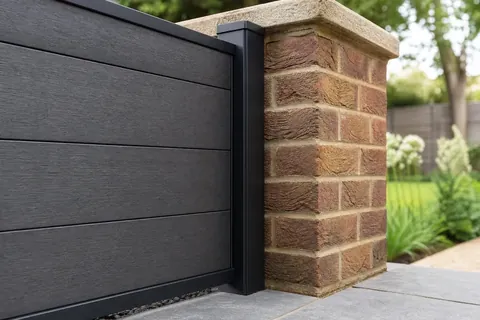 Composite fencing systems materials and installation detail