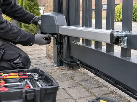 Gate automation materials and installation detail