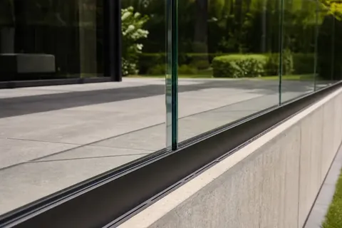 Frameless glass balustrades materials and installation detail