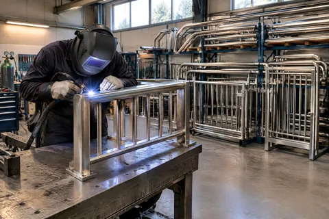 Stainless steel balustrades & fabrication materials and installation detail